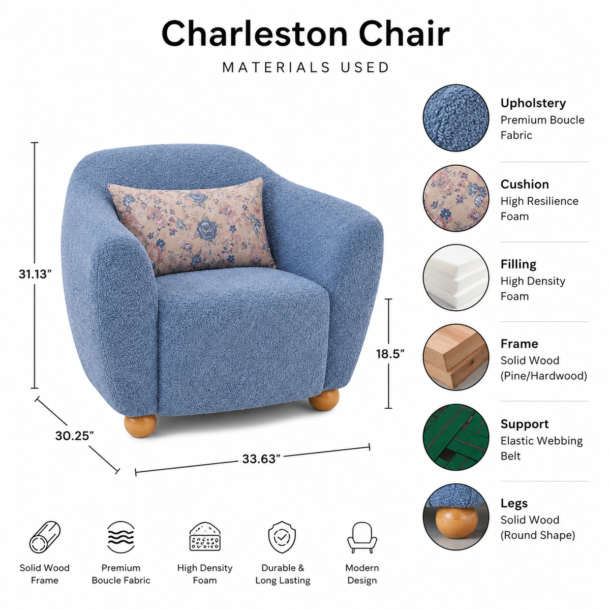 Plush Barrel Accent Chair