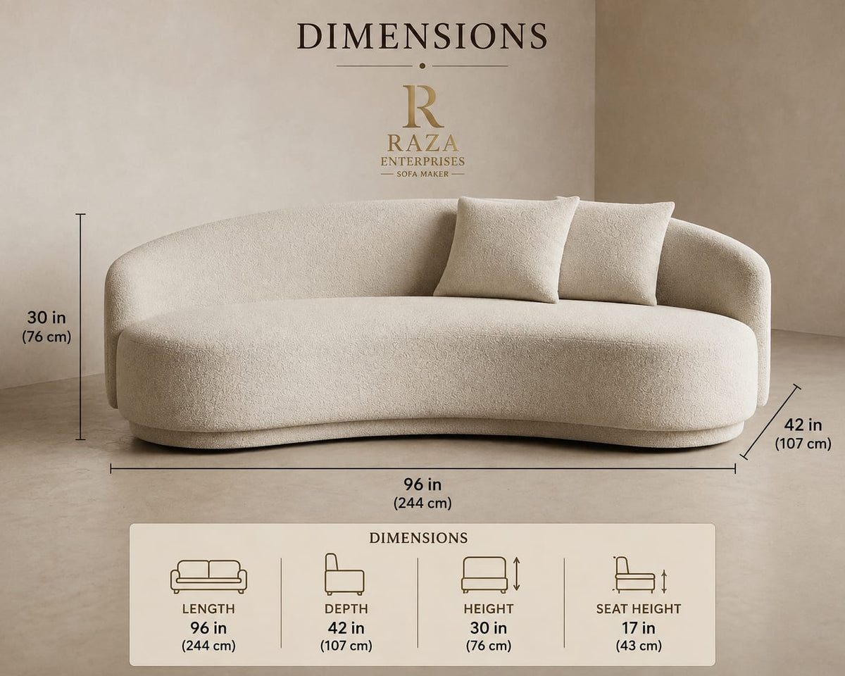 Luxury Curved Bouclé Sofa – Premium Designer Sofa