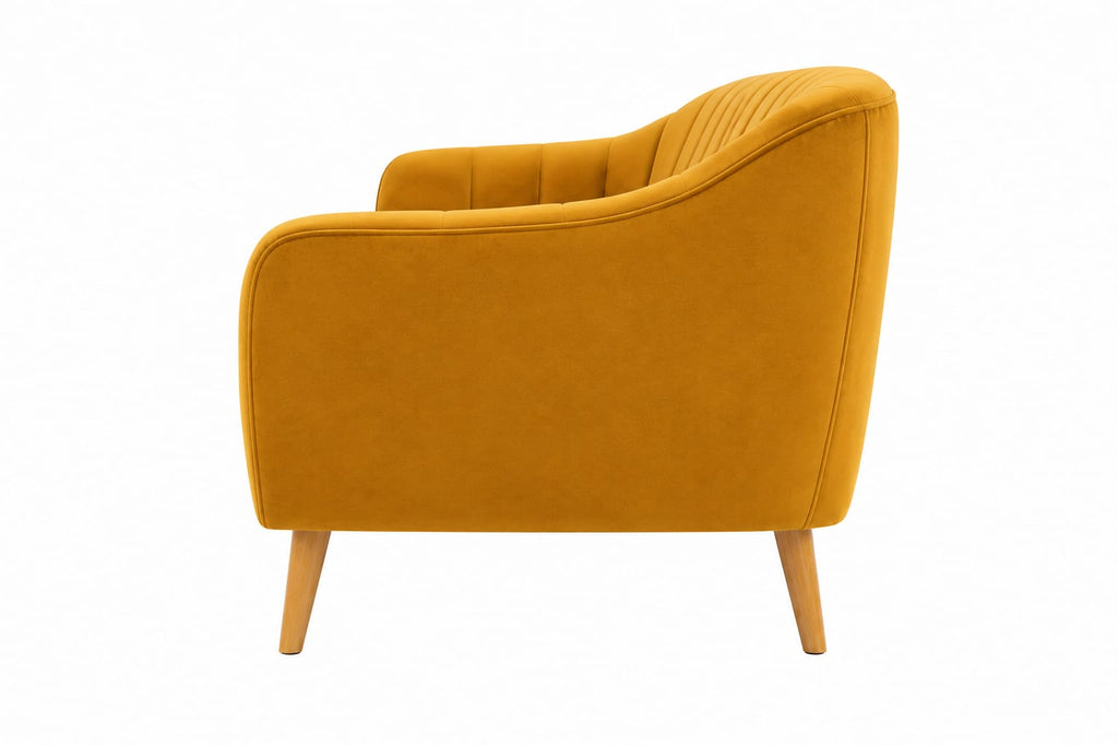 Neo Velvet 3 Seater Sofa – Mustard Yellow