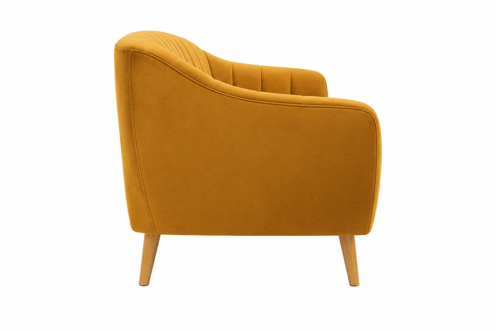 Neo Velvet 3 Seater Sofa – Mustard Yellow