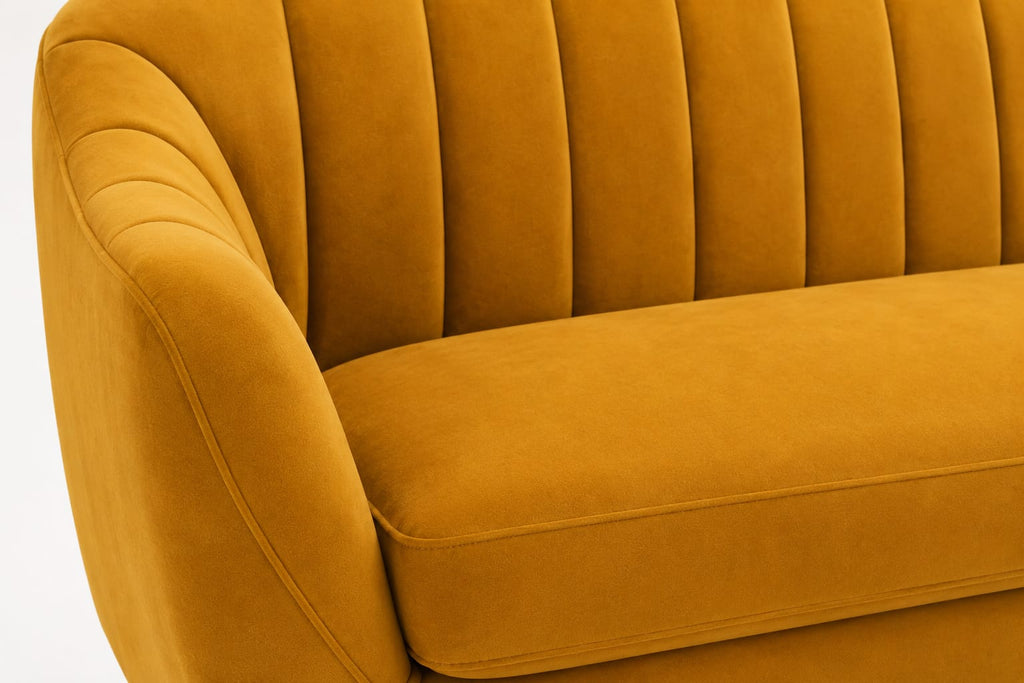 Neo Velvet 3 Seater Sofa – Mustard Yellow