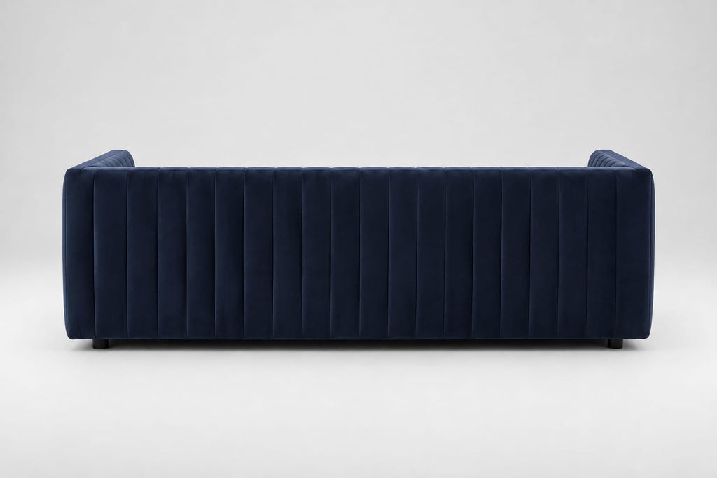 Veniza Modern Velvet 3 Seater Sofa – Navy Blue