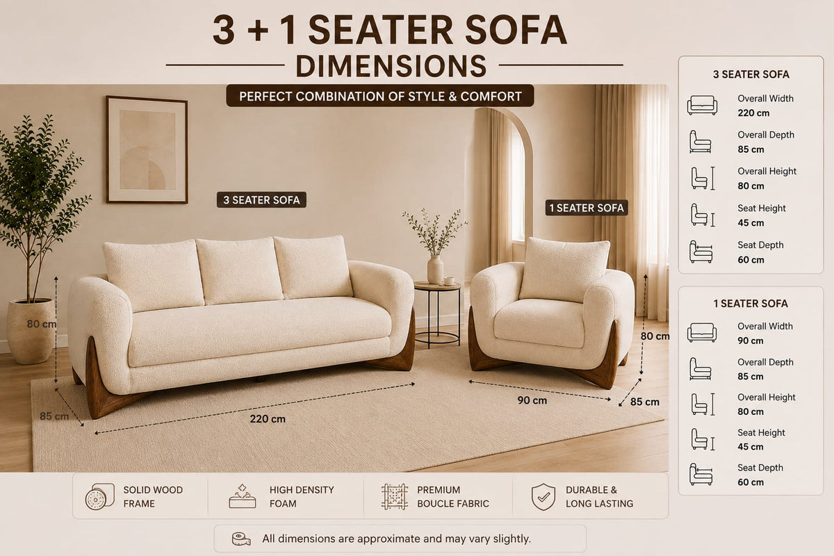 Modern Luxury Bouclé Sofa Set – Elegant Design & Supreme Comfort
