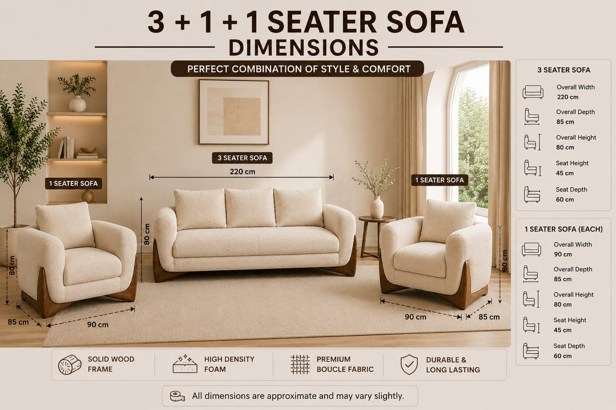 Modern Luxury Bouclé Sofa Set – Elegant Design & Supreme Comfort