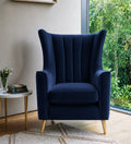 Neo Wingback Accent Chair – Navy Blue by raza enterprises sofa maker