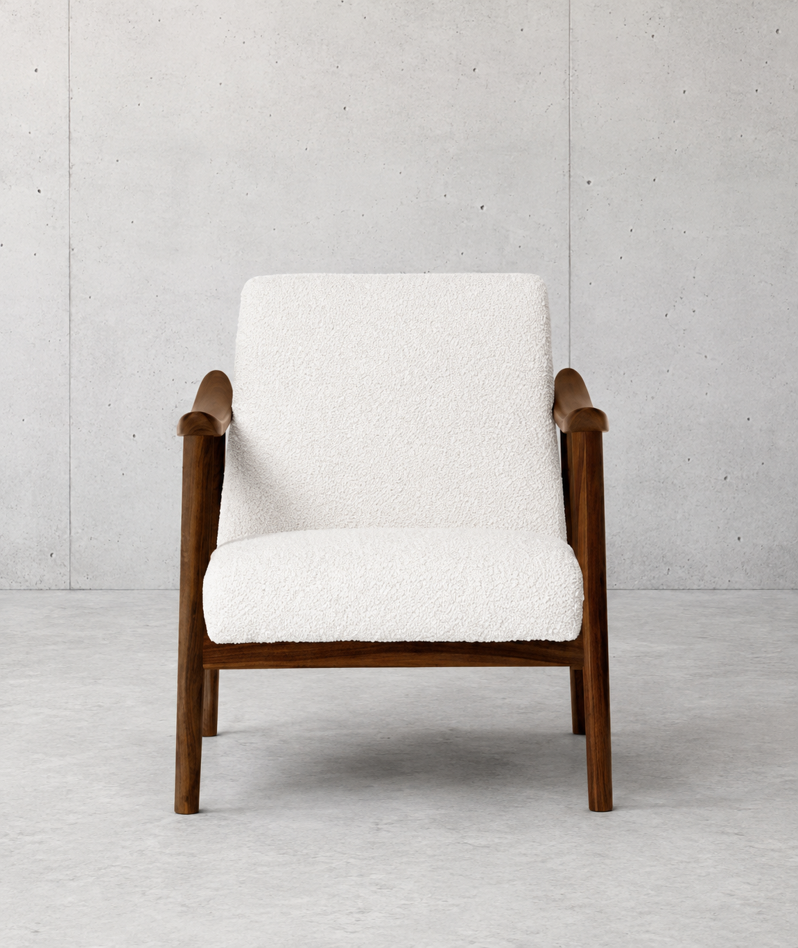 Mid-Century Solid Wood Accent Chair | Premium Lounge Chair
