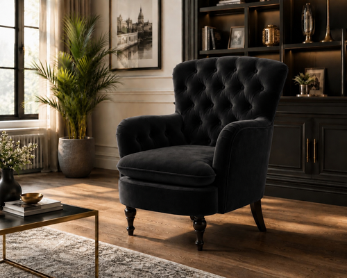 Luxury Wingback Accent Chair by raza enterprises sofa maker