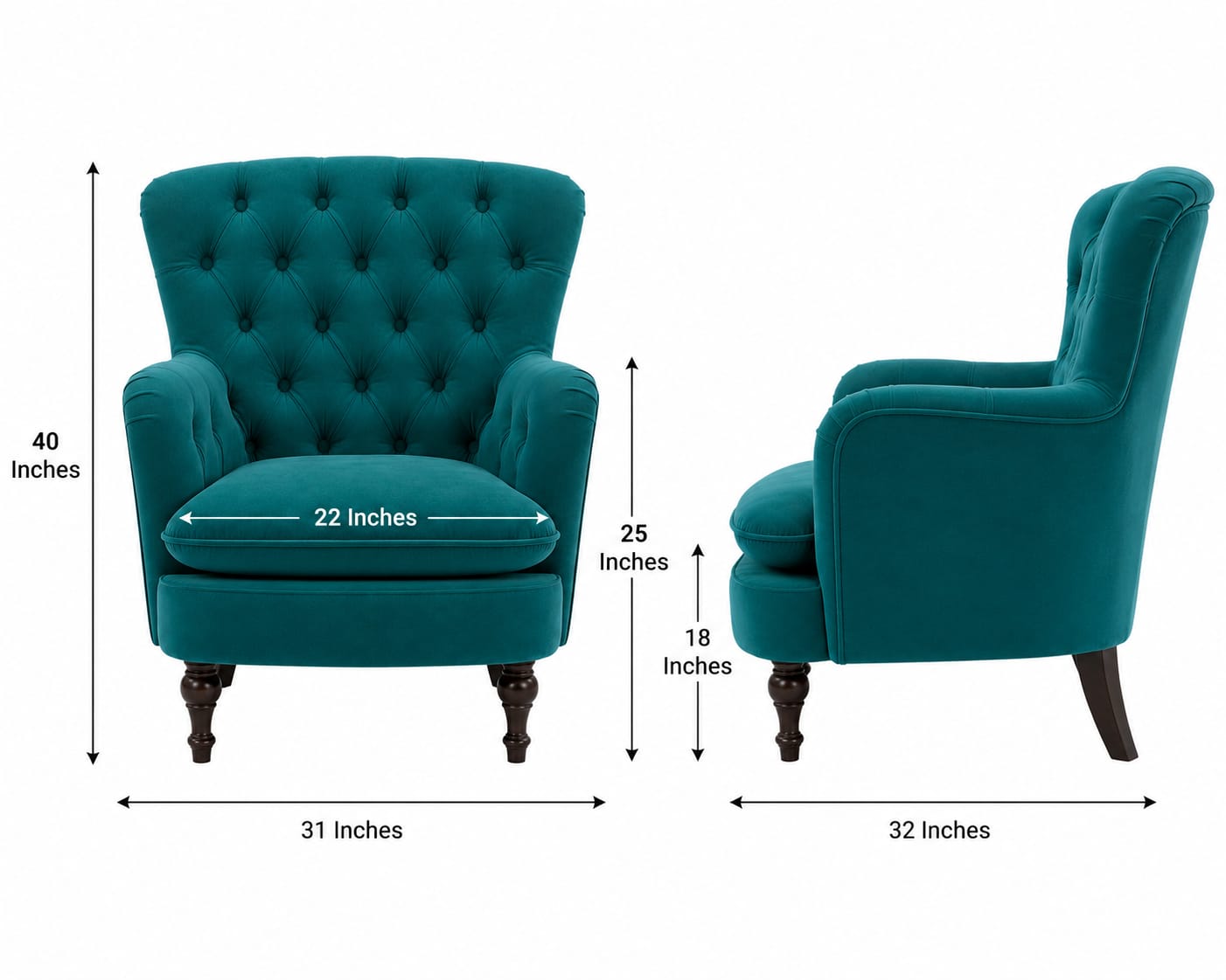 Luxury Wingback Accent Chair by raza enterprises sofa maker