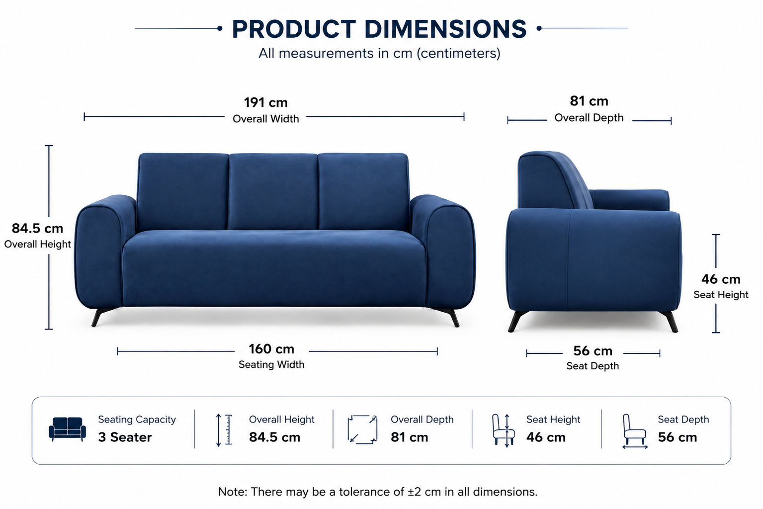 Luxury Velvet 3 Seater Sofa | Premium Fabric | Modern Living Room Couch | High Density Foam | Solid Wood Frame