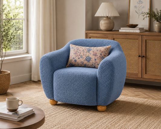 Plush Barrel Accent Chair