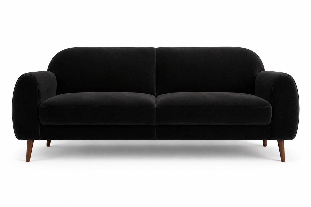 Raza Enterprises Premium Velvet Fabric 3 Seater Sofa | Modern Living Room Couch | Teal Green