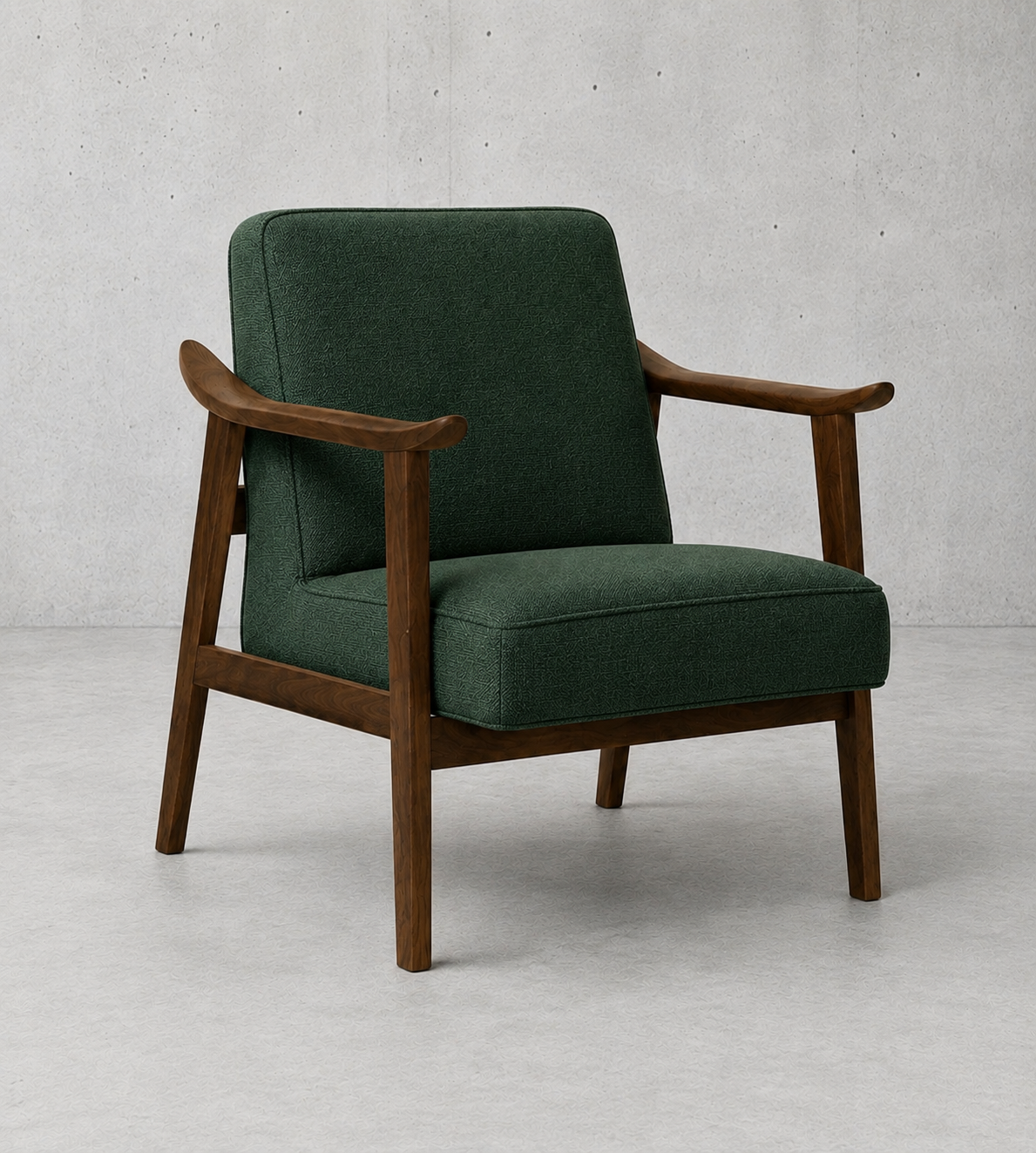Mid-Century Solid Wood Accent Chair | Premium Lounge Chair