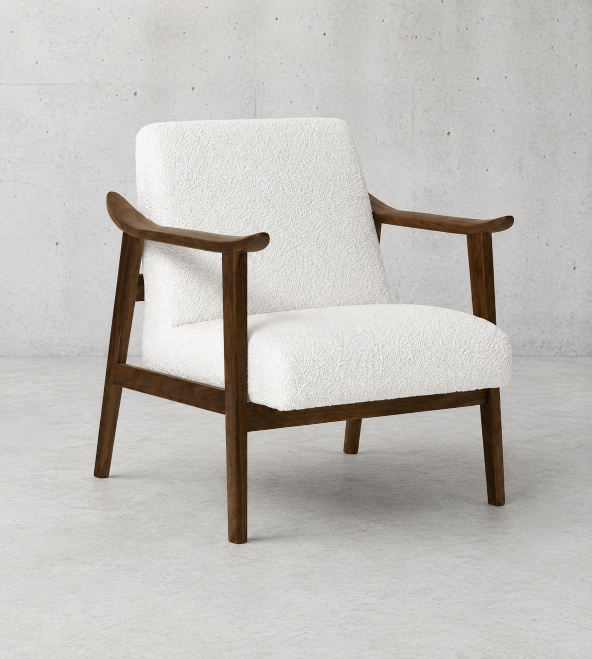 Mid-Century Solid Wood Accent Chair | Premium Lounge Chair
