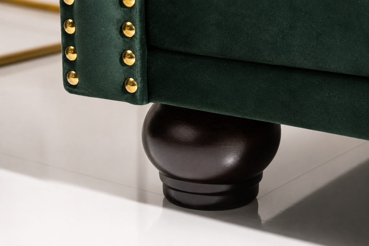 Luxury Emerald Green Chesterfield Sofa | Premium Tufted 3 Seater Sofa