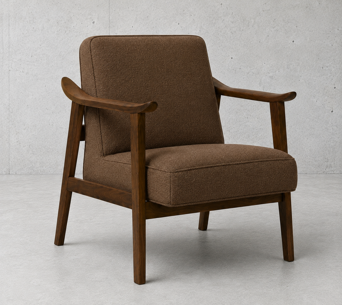 Mid-Century Solid Wood Accent Chair | Premium Lounge Chair