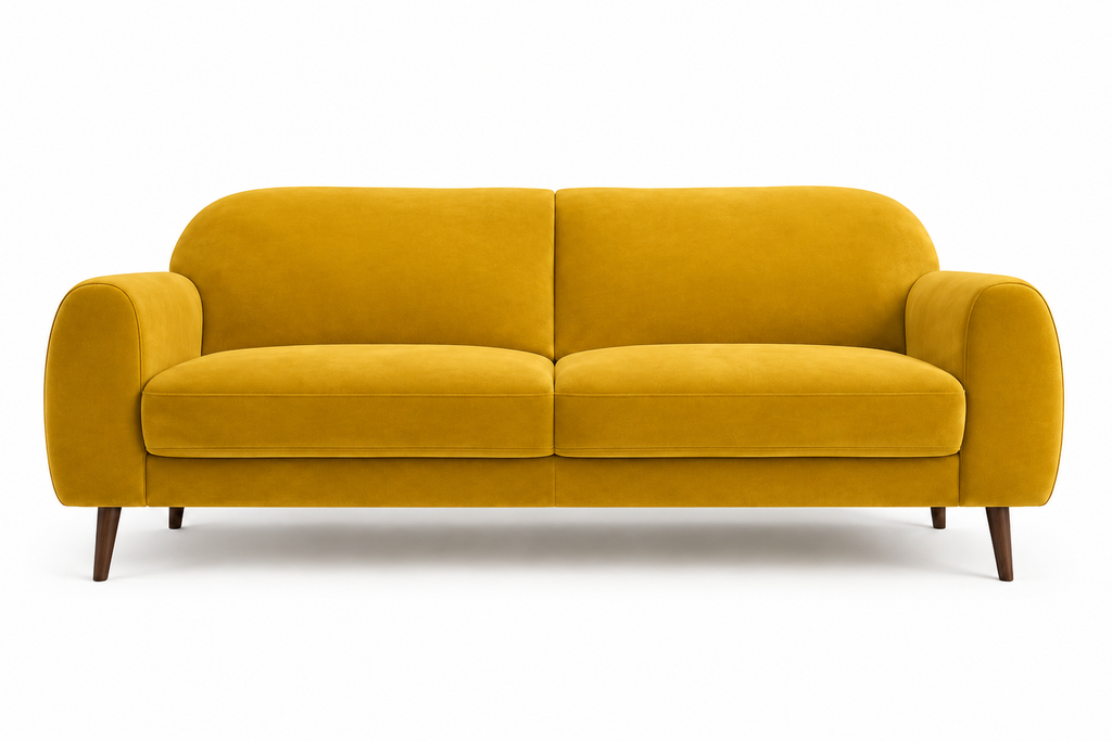 Raza Enterprises Premium Velvet Fabric 3 Seater Sofa | Modern Living Room Couch | Teal Green