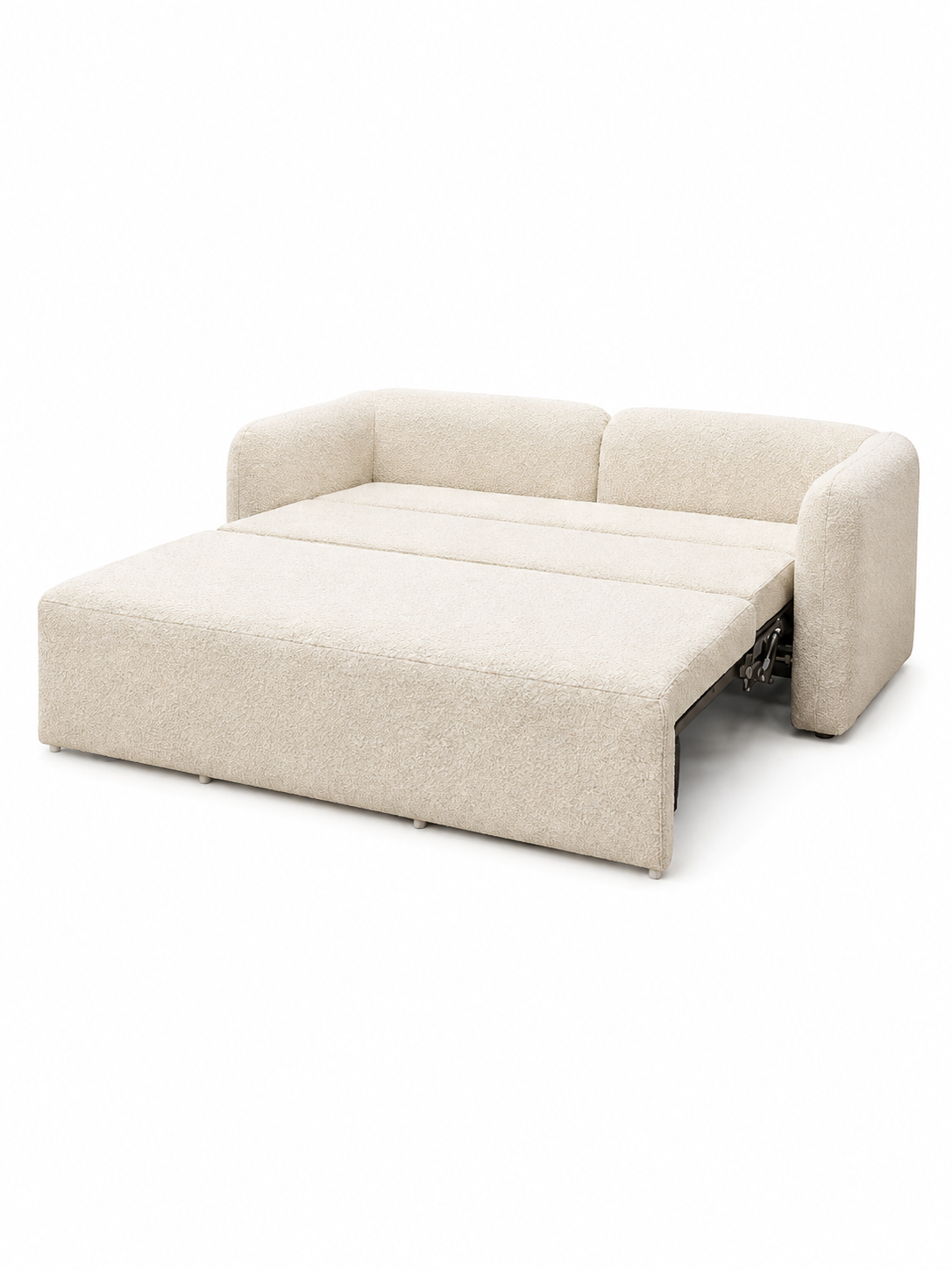 Premium Bouclé Sofa Cum Bed | 5×6 Ft Pull-Out Bed | Luxury Convertible Sofa | High Density Foam | Free All India Delivery