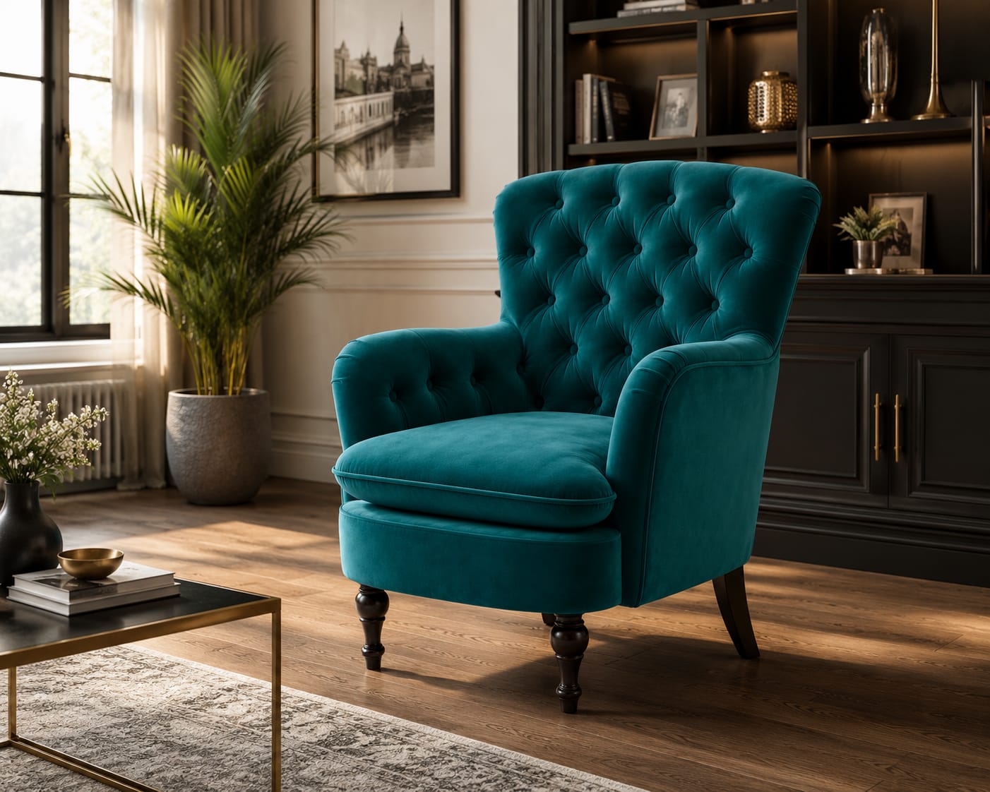 Luxury Wingback Accent Chair by raza enterprises sofa maker