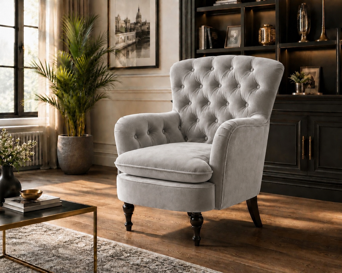 Luxury Wingback Accent Chair by raza enterprises sofa maker