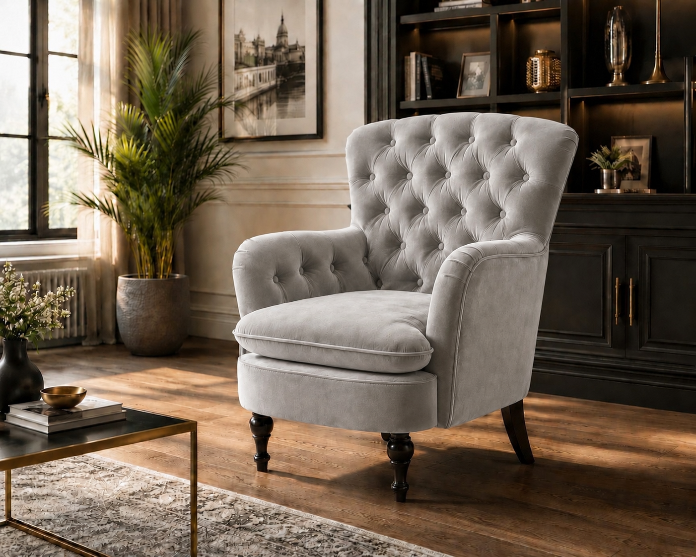 Luxury Wingback Accent Chair by raza enterprises sofa maker
