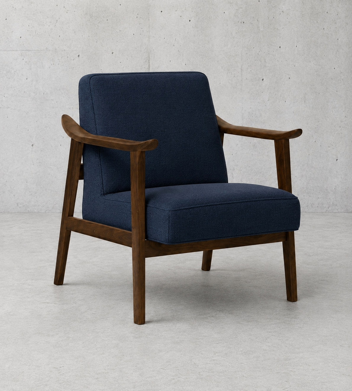 Mid-Century Solid Wood Accent Chair | Premium Lounge Chair