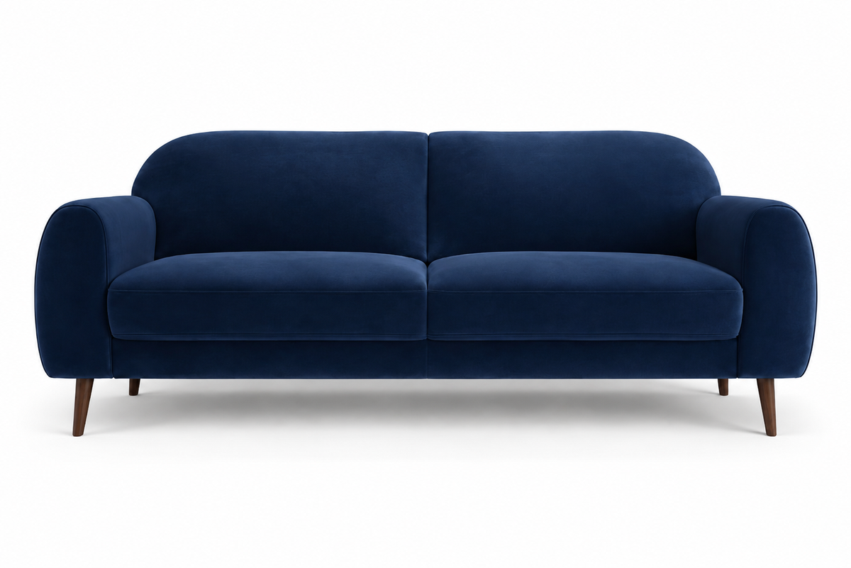 Raza Enterprises Premium Velvet Fabric 3 Seater Sofa | Modern Living Room Couch | Teal Green