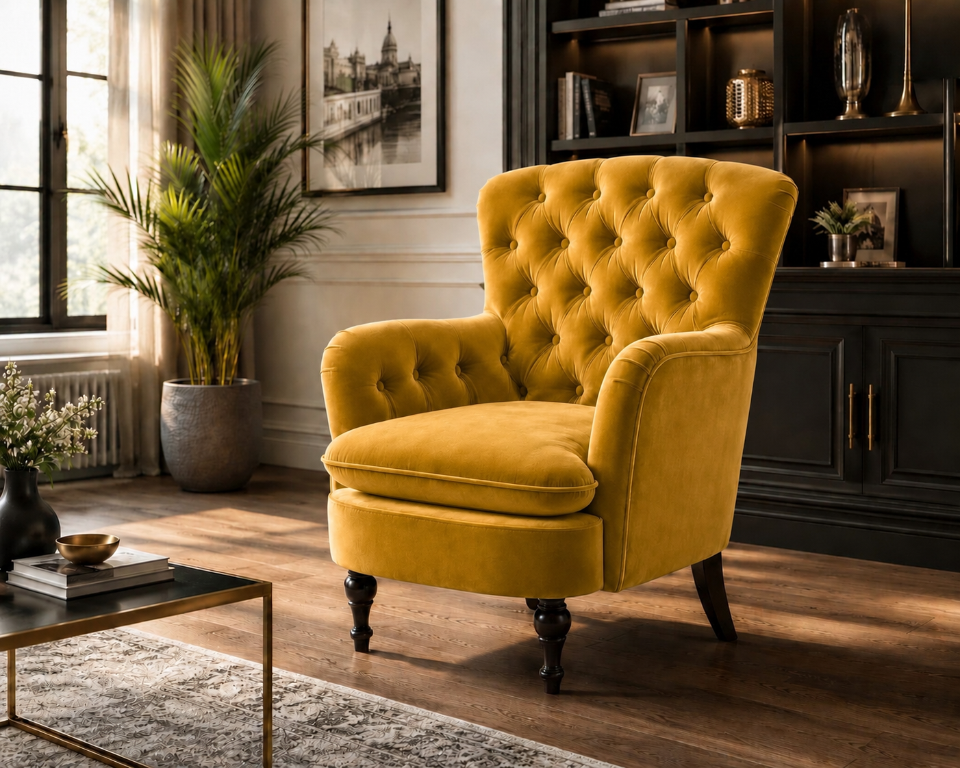 Luxury Wingback Accent Chair by raza enterprises sofa maker