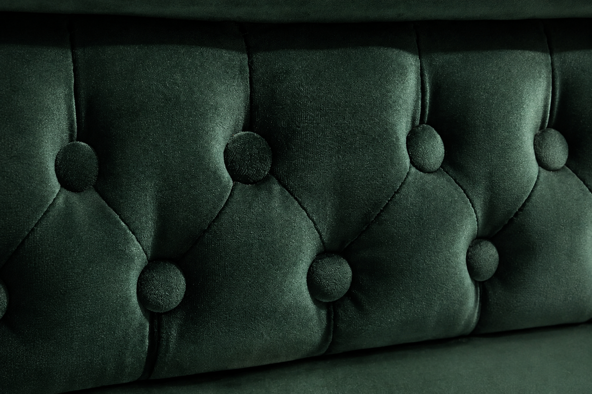 Luxury Emerald Green Chesterfield Sofa | Premium Tufted 3 Seater Sofa