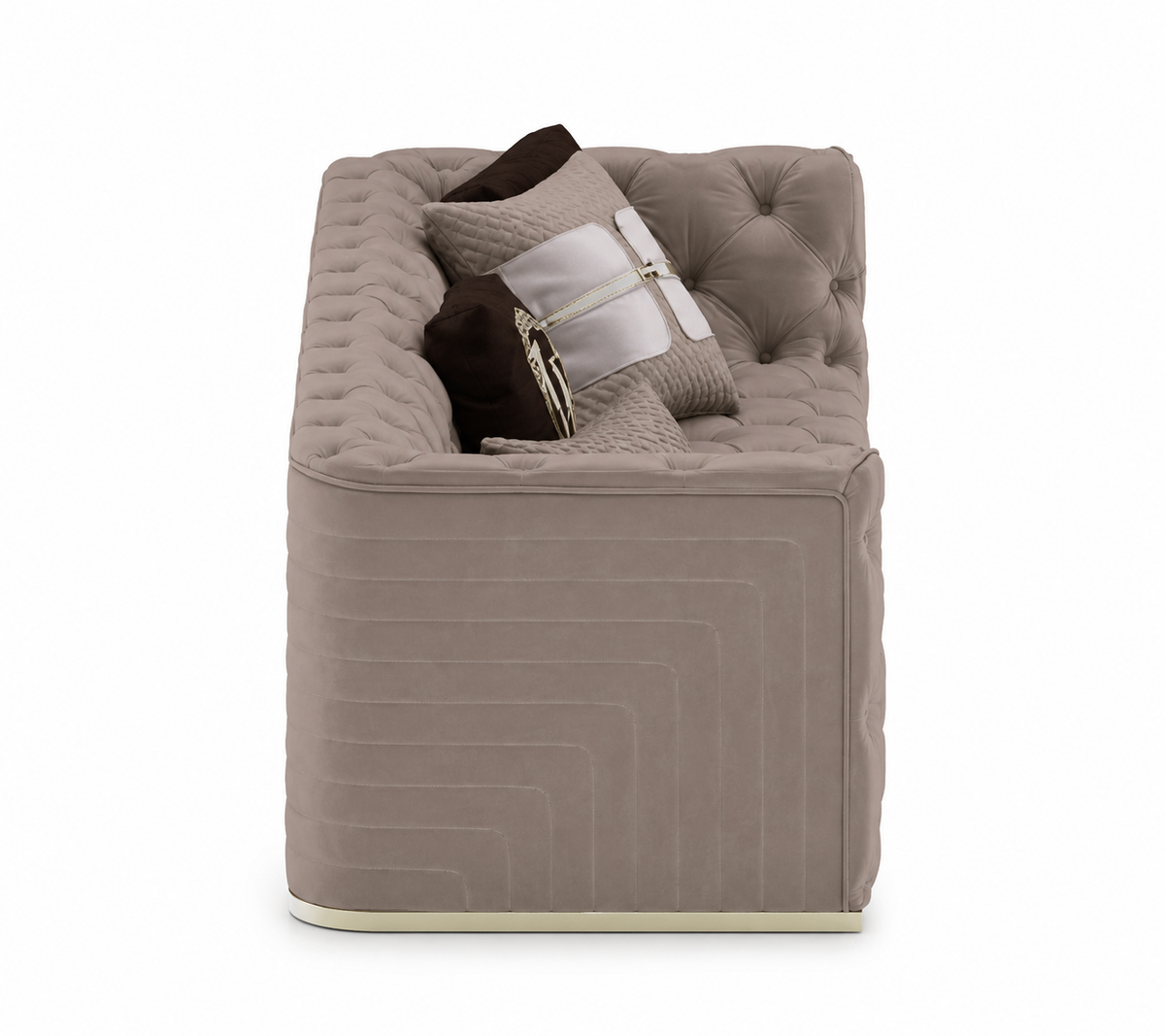 Luxury Chesterfield 3 Seater Velvet Sofa | Premium Tufted Sofa with Gold Base
