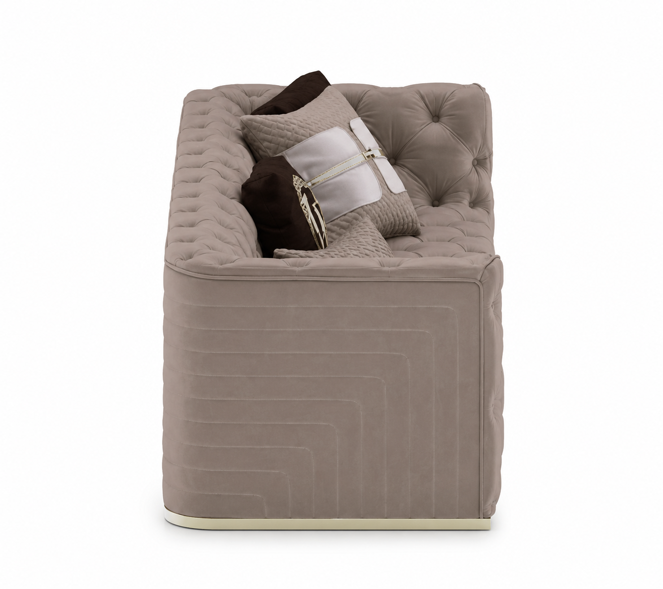Luxury Chesterfield 3 Seater Velvet Sofa | Premium Tufted Sofa with Gold Base