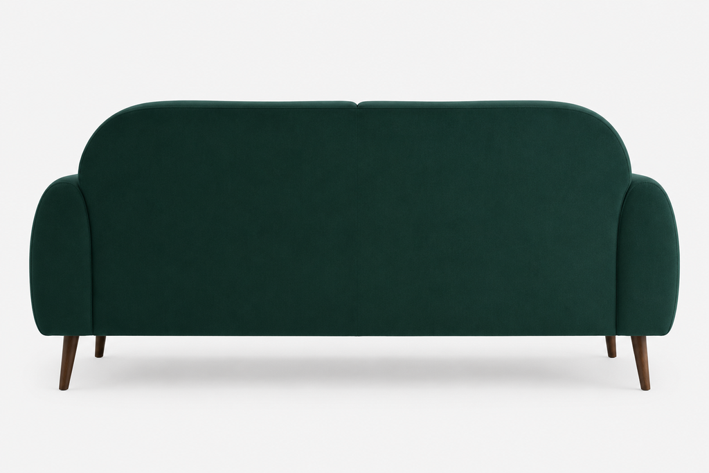 Raza Enterprises Premium Velvet Fabric 3 Seater Sofa | Modern Living Room Couch | Teal Green