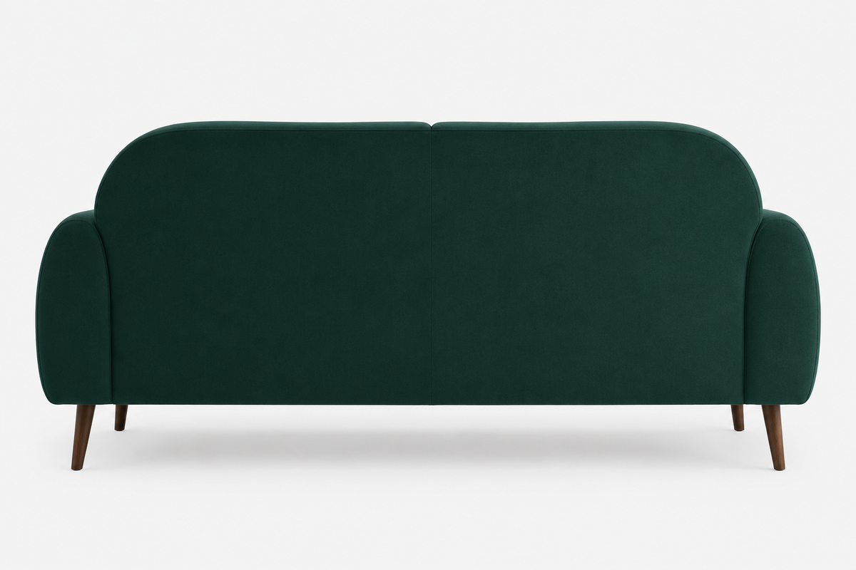 Raza Enterprises Premium Velvet Fabric 3 Seater Sofa | Modern Living Room Couch | Teal Green