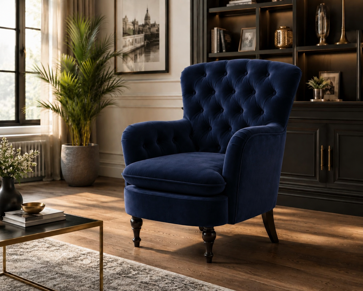 Luxury Wingback Accent Chair by raza enterprises sofa maker