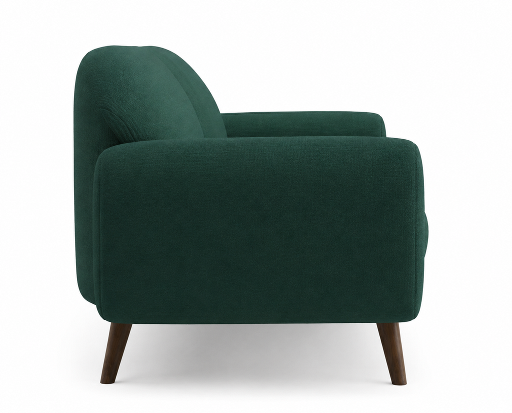 Raza Enterprises Premium Velvet Fabric 3 Seater Sofa | Modern Living Room Couch | Teal Green