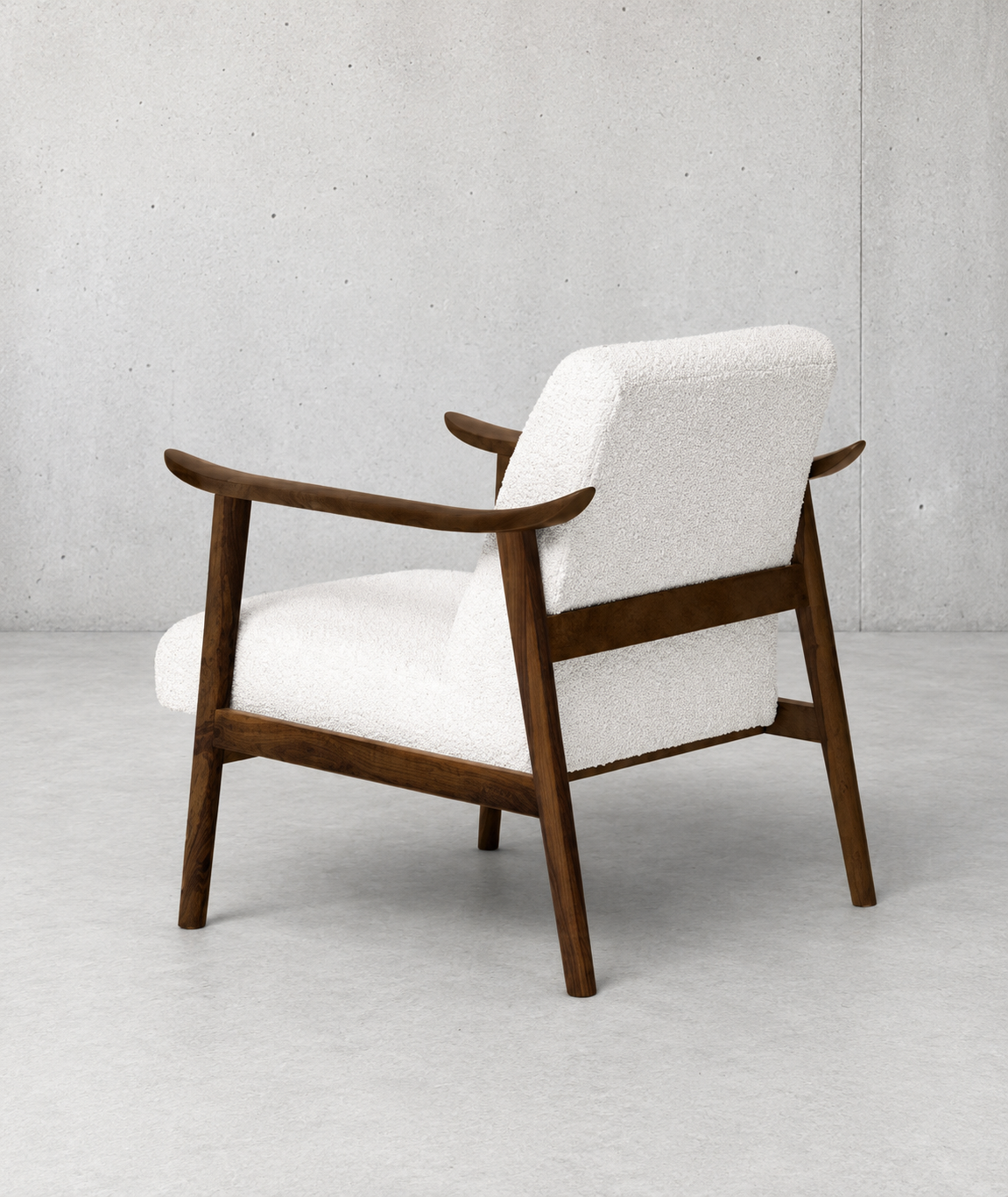 Mid-Century Solid Wood Accent Chair | Premium Lounge Chair